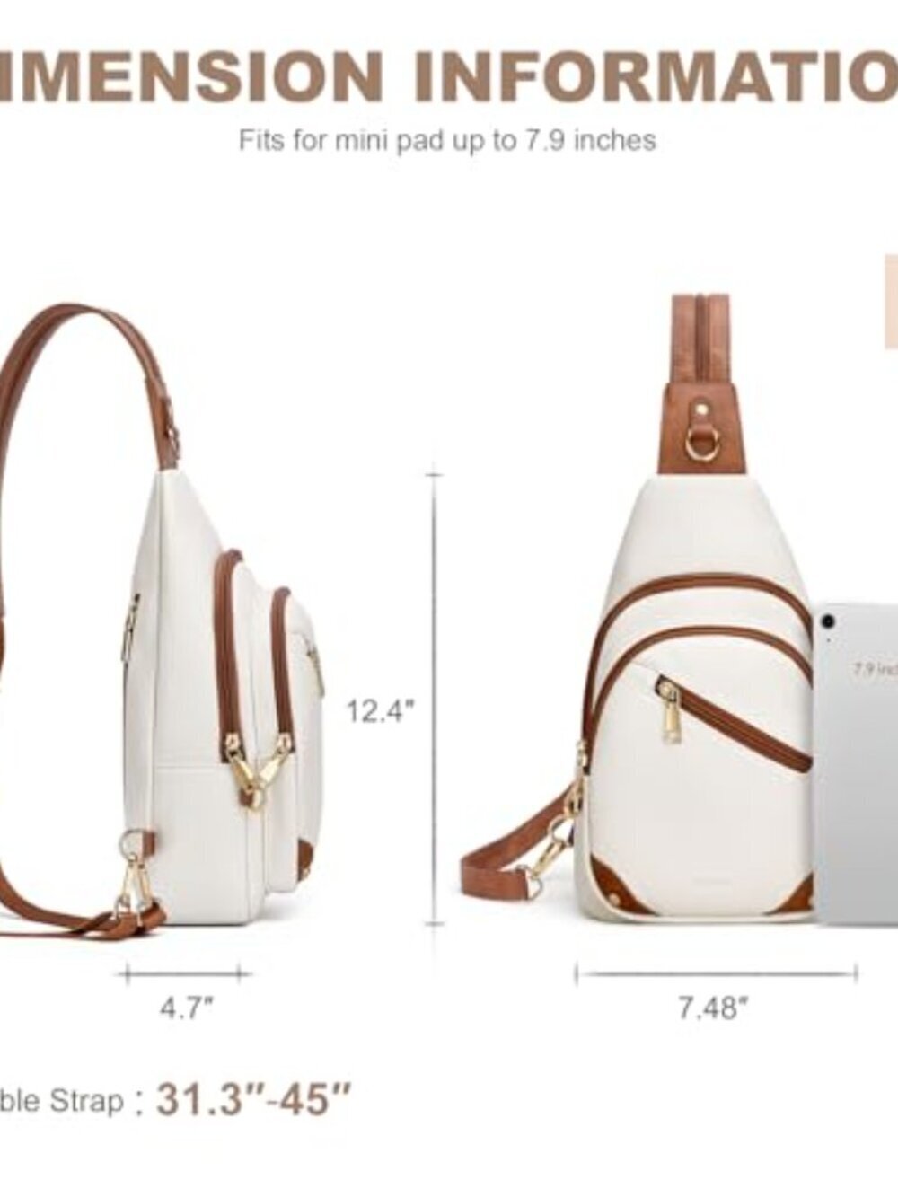 🆕 Anti Theft Sling Bag for Women, RFID Crossbody Purses Convertible - Picture 5 of 6